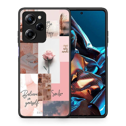 Θήκη Xiaomi Poco X5 Pro 5G Dual Aesthetic Collage από τη Smartfits με σχέδιο στο πίσω μέρος και μαύρο περίβλημα | Xiaomi Poco X5 Pro 5G Dual Aesthetic Collage Case with Colorful Back and Black Bezels