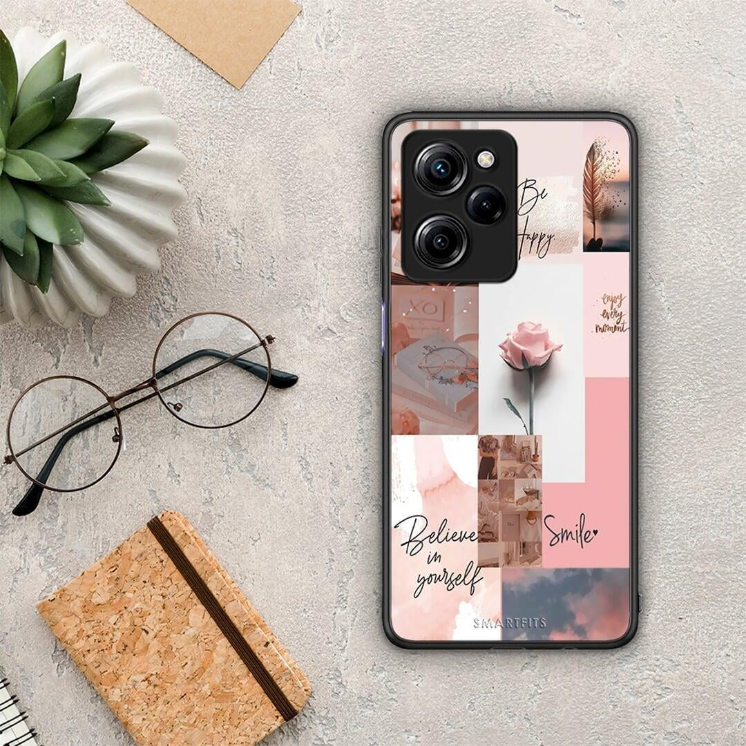 Θήκη Xiaomi Poco X5 Pro 5G Dual Aesthetic Collage από τη Smartfits με σχέδιο στο πίσω μέρος και μαύρο περίβλημα | Xiaomi Poco X5 Pro 5G Dual Aesthetic Collage Case with Colorful Back and Black Bezels