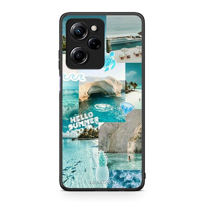 Θήκη Xiaomi Poco X5 Pro 5G Dual Aesthetic Summer από τη Smartfits με σχέδιο στο πίσω μέρος και μαύρο περίβλημα | Xiaomi Poco X5 Pro 5G Dual Aesthetic Summer Case with Colorful Back and Black Bezels