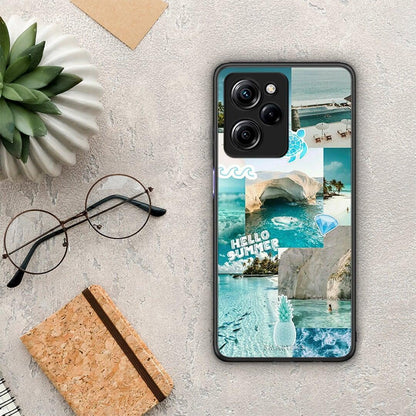 Θήκη Xiaomi Poco X5 Pro 5G Dual Aesthetic Summer από τη Smartfits με σχέδιο στο πίσω μέρος και μαύρο περίβλημα | Xiaomi Poco X5 Pro 5G Dual Aesthetic Summer Case with Colorful Back and Black Bezels