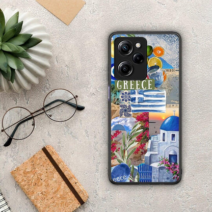 Θήκη Xiaomi Poco X5 Pro 5G Dual All Greek από τη Smartfits με σχέδιο στο πίσω μέρος και μαύρο περίβλημα | Xiaomi Poco X5 Pro 5G Dual All Greek Case with Colorful Back and Black Bezels