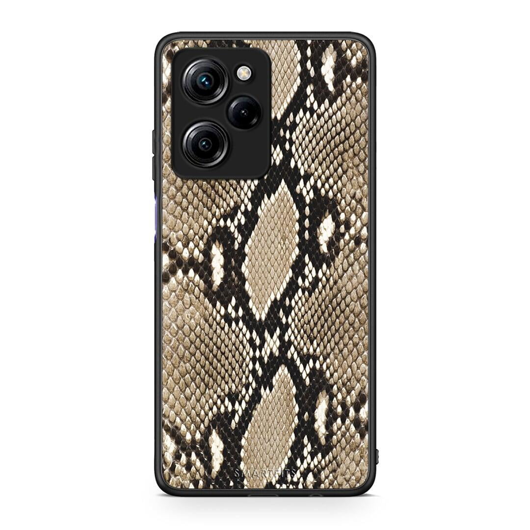 Θήκη Xiaomi Poco X5 Pro 5G Dual Animal Fashion Snake από τη Smartfits με σχέδιο στο πίσω μέρος και μαύρο περίβλημα | Xiaomi Poco X5 Pro 5G Dual Animal Fashion Snake Case with Colorful Back and Black Bezels