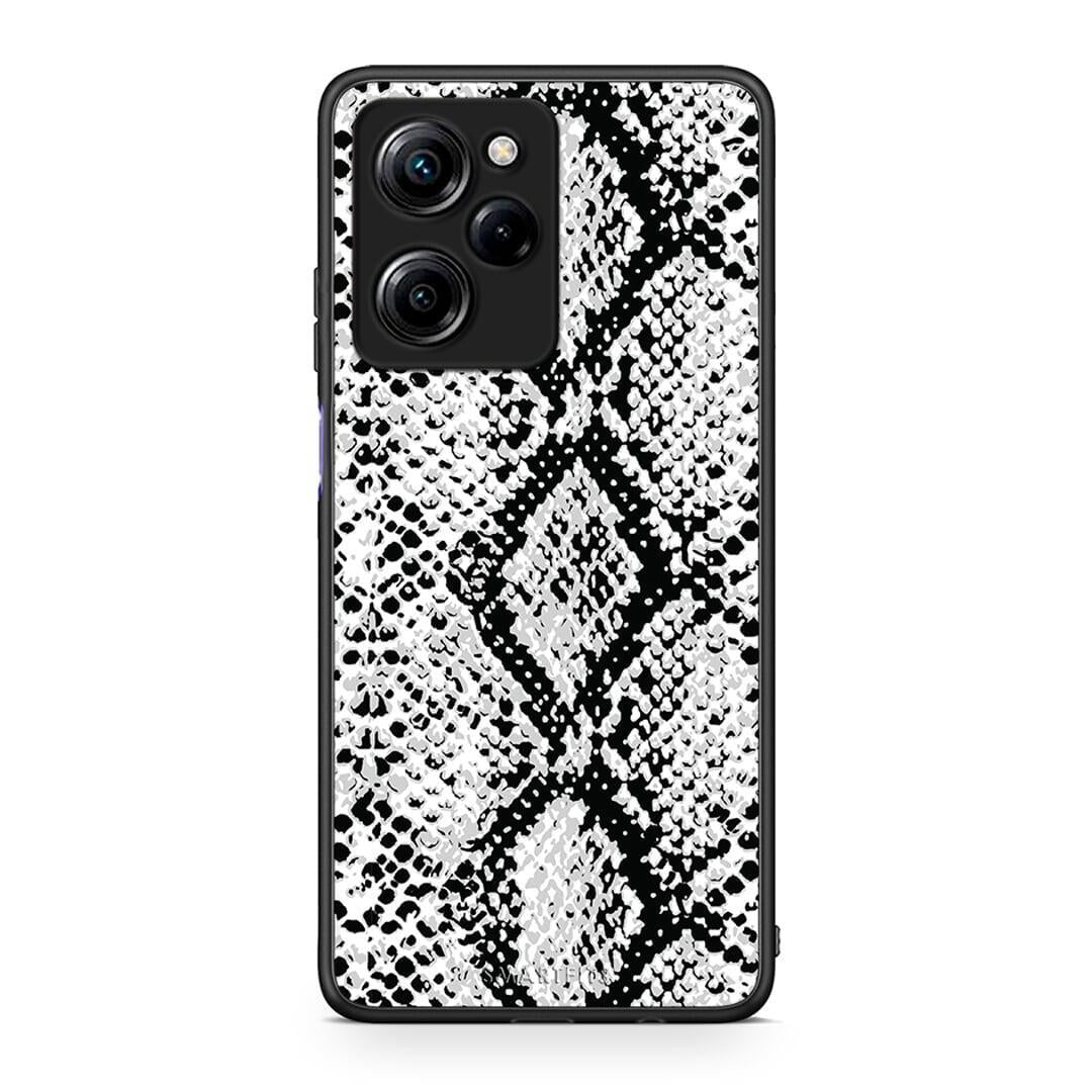 Θήκη Xiaomi Poco X5 Pro 5G Dual Animal White Snake από τη Smartfits με σχέδιο στο πίσω μέρος και μαύρο περίβλημα | Xiaomi Poco X5 Pro 5G Dual Animal White Snake Case with Colorful Back and Black Bezels