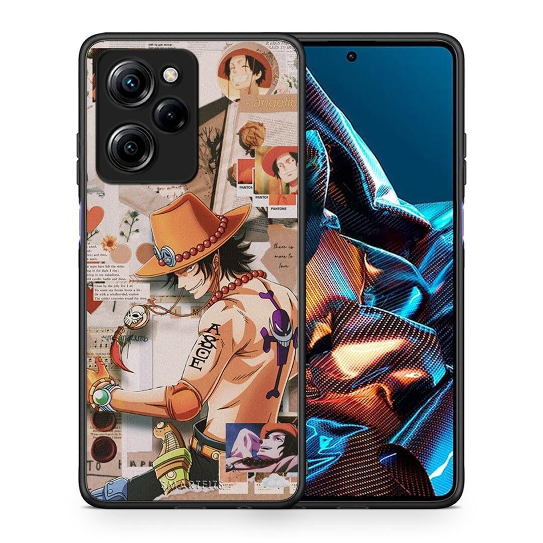 Θήκη Xiaomi Poco X5 Pro 5G Dual Anime Collage από τη Smartfits με σχέδιο στο πίσω μέρος και μαύρο περίβλημα | Xiaomi Poco X5 Pro 5G Dual Anime Collage Case with Colorful Back and Black Bezels