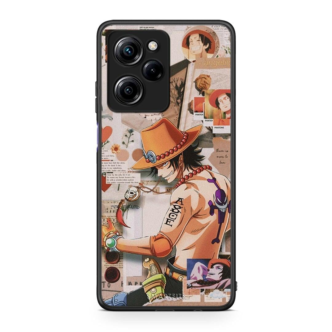 Θήκη Xiaomi Poco X5 Pro 5G Dual Anime Collage από τη Smartfits με σχέδιο στο πίσω μέρος και μαύρο περίβλημα | Xiaomi Poco X5 Pro 5G Dual Anime Collage Case with Colorful Back and Black Bezels