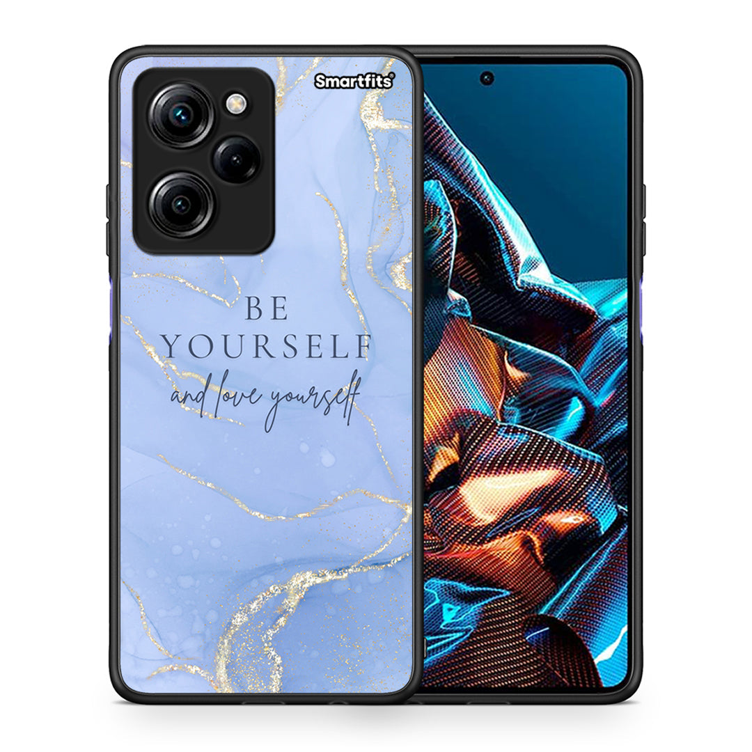 Θήκη Xiaomi Poco X5 Pro 5G Dual Be Yourself από τη Smartfits με σχέδιο στο πίσω μέρος και μαύρο περίβλημα | Xiaomi Poco X5 Pro 5G Dual Be Yourself Case with Colorful Back and Black Bezels