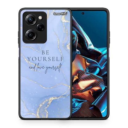 Θήκη Xiaomi Poco X5 Pro 5G Dual Be Yourself από τη Smartfits με σχέδιο στο πίσω μέρος και μαύρο περίβλημα | Xiaomi Poco X5 Pro 5G Dual Be Yourself Case with Colorful Back and Black Bezels