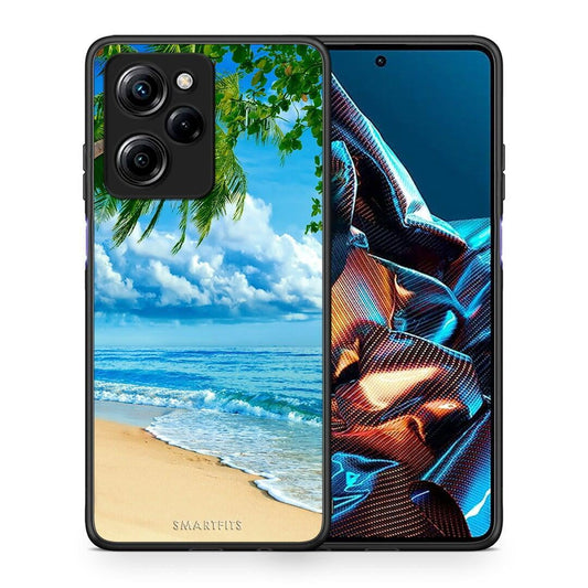 Θήκη Xiaomi Poco X5 Pro 5G Dual Beautiful Beach από τη Smartfits με σχέδιο στο πίσω μέρος και μαύρο περίβλημα | Xiaomi Poco X5 Pro 5G Dual Beautiful Beach Case with Colorful Back and Black Bezels
