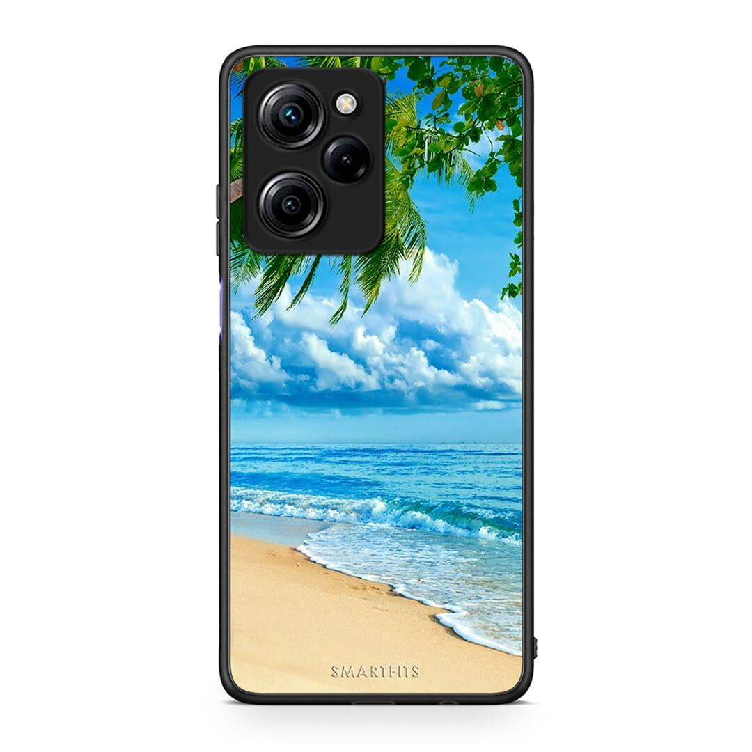 Θήκη Xiaomi Poco X5 Pro 5G Dual Beautiful Beach από τη Smartfits με σχέδιο στο πίσω μέρος και μαύρο περίβλημα | Xiaomi Poco X5 Pro 5G Dual Beautiful Beach Case with Colorful Back and Black Bezels