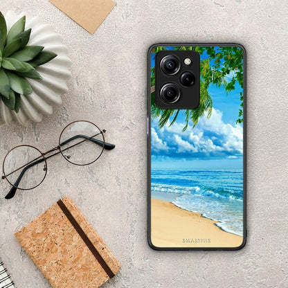 Θήκη Xiaomi Poco X5 Pro 5G Dual Beautiful Beach από τη Smartfits με σχέδιο στο πίσω μέρος και μαύρο περίβλημα | Xiaomi Poco X5 Pro 5G Dual Beautiful Beach Case with Colorful Back and Black Bezels
