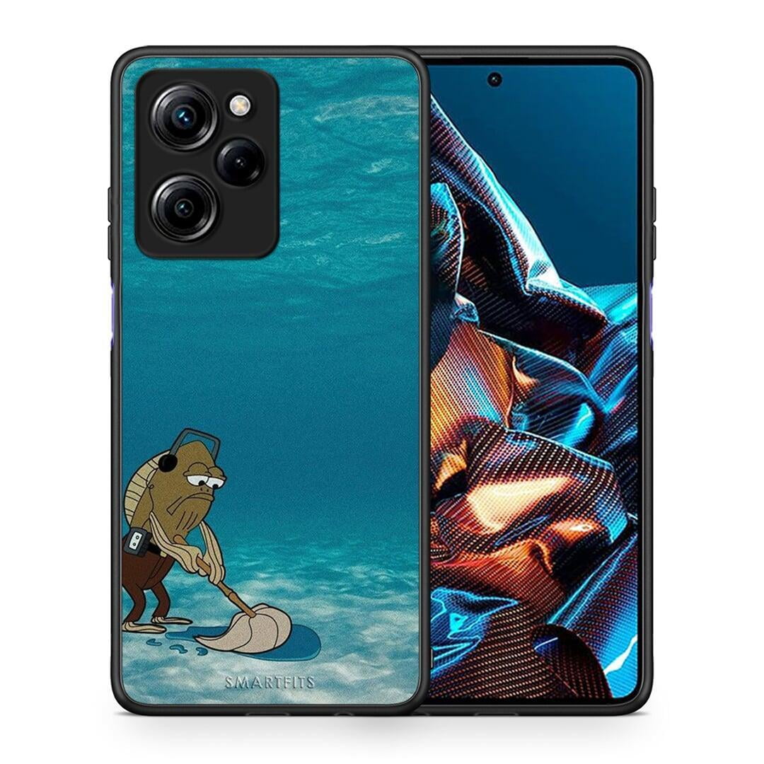 Θήκη Xiaomi Poco X5 Pro 5G Dual Clean The Ocean από τη Smartfits με σχέδιο στο πίσω μέρος και μαύρο περίβλημα | Xiaomi Poco X5 Pro 5G Dual Clean The Ocean Case with Colorful Back and Black Bezels