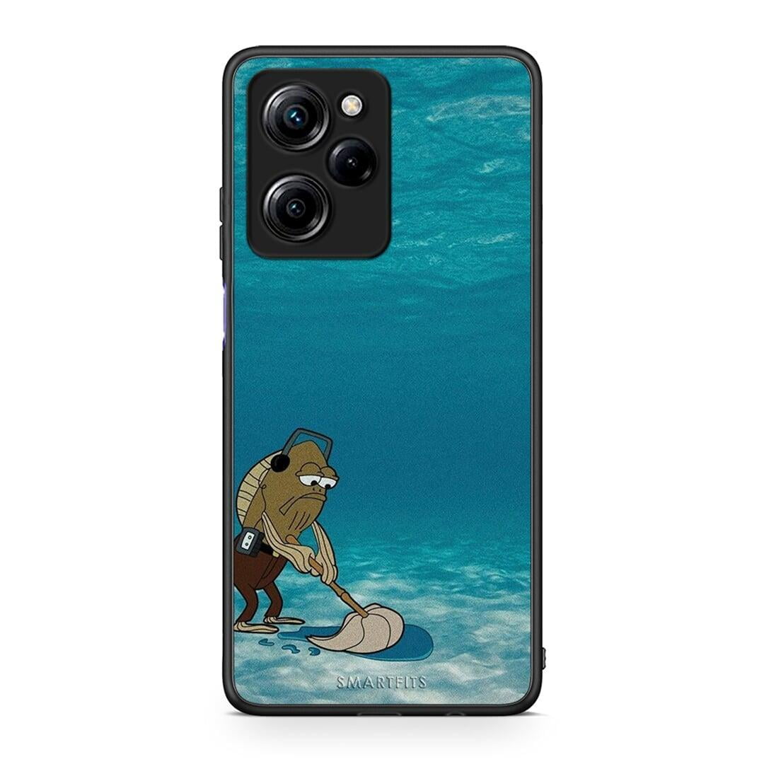 Θήκη Xiaomi Poco X5 Pro 5G Dual Clean The Ocean από τη Smartfits με σχέδιο στο πίσω μέρος και μαύρο περίβλημα | Xiaomi Poco X5 Pro 5G Dual Clean The Ocean Case with Colorful Back and Black Bezels