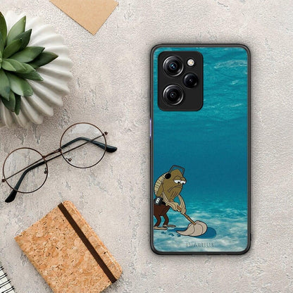 Θήκη Xiaomi Poco X5 Pro 5G Dual Clean The Ocean από τη Smartfits με σχέδιο στο πίσω μέρος και μαύρο περίβλημα | Xiaomi Poco X5 Pro 5G Dual Clean The Ocean Case with Colorful Back and Black Bezels