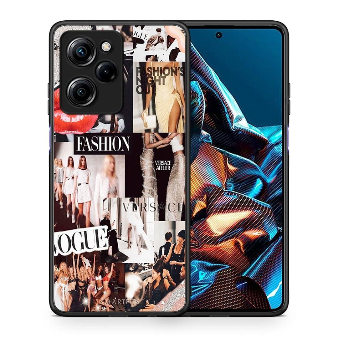 Θήκη Xiaomi Poco X5 Pro 5G Dual Collage Fashion από τη Smartfits με σχέδιο στο πίσω μέρος και μαύρο περίβλημα | Xiaomi Poco X5 Pro 5G Dual Collage Fashion Case with Colorful Back and Black Bezels