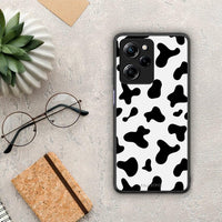 Thumbnail for Θήκη Xiaomi Poco X5 Pro 5G Dual Cow Print από τη Smartfits με σχέδιο στο πίσω μέρος και μαύρο περίβλημα | Xiaomi Poco X5 Pro 5G Dual Cow Print Case with Colorful Back and Black Bezels