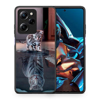 Thumbnail for Θήκη Xiaomi Poco X5 Pro 5G Dual Cute Tiger από τη Smartfits με σχέδιο στο πίσω μέρος και μαύρο περίβλημα | Xiaomi Poco X5 Pro 5G Dual Cute Tiger Case with Colorful Back and Black Bezels