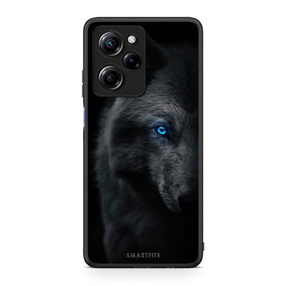 Θήκη Xiaomi Poco X5 Pro 5G Dual Dark Wolf από τη Smartfits με σχέδιο στο πίσω μέρος και μαύρο περίβλημα | Xiaomi Poco X5 Pro 5G Dual Dark Wolf Case with Colorful Back and Black Bezels