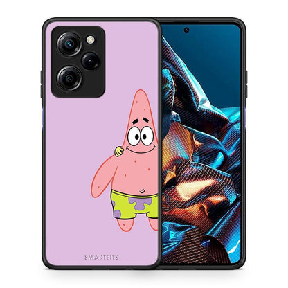 Θήκη Xiaomi Poco X5 Pro 5G Dual Friends Patrick από τη Smartfits με σχέδιο στο πίσω μέρος και μαύρο περίβλημα | Xiaomi Poco X5 Pro 5G Dual Friends Patrick Case with Colorful Back and Black Bezels
