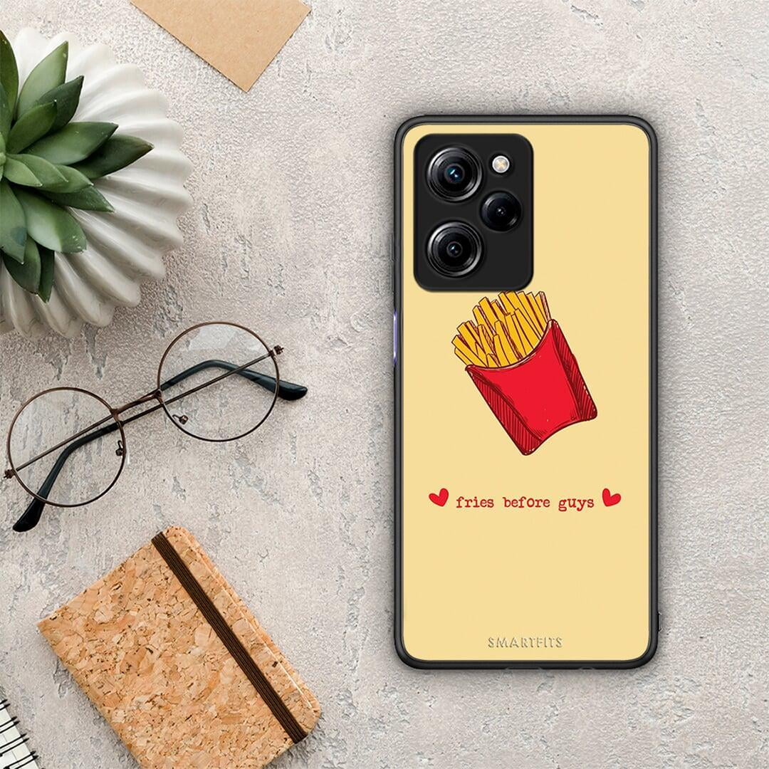 Θήκη Xiaomi Poco X5 Pro 5G Dual Fries Before Guys από τη Smartfits με σχέδιο στο πίσω μέρος και μαύρο περίβλημα | Xiaomi Poco X5 Pro 5G Dual Fries Before Guys Case with Colorful Back and Black Bezels