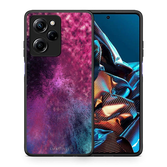 Θήκη Xiaomi Poco X5 Pro 5G Dual Galactic Aurora από τη Smartfits με σχέδιο στο πίσω μέρος και μαύρο περίβλημα | Xiaomi Poco X5 Pro 5G Dual Galactic Aurora Case with Colorful Back and Black Bezels