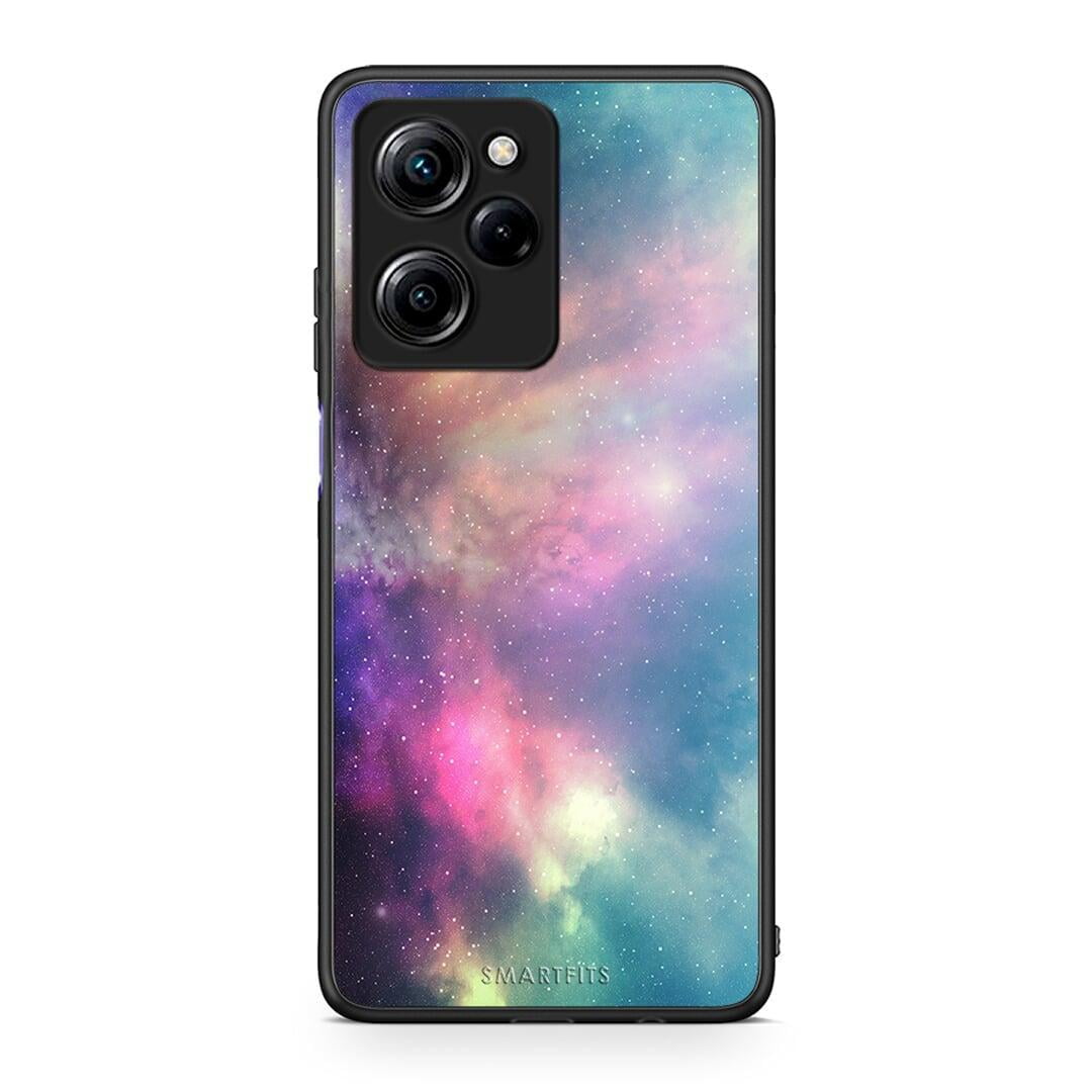 Θήκη Xiaomi Poco X5 Pro 5G Dual Galactic Rainbow από τη Smartfits με σχέδιο στο πίσω μέρος και μαύρο περίβλημα | Xiaomi Poco X5 Pro 5G Dual Galactic Rainbow Case with Colorful Back and Black Bezels