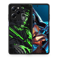 Thumbnail for Θήκη Xiaomi Poco X5 Pro 5G Dual Green Soldier από τη Smartfits με σχέδιο στο πίσω μέρος και μαύρο περίβλημα | Xiaomi Poco X5 Pro 5G Dual Green Soldier Case with Colorful Back and Black Bezels