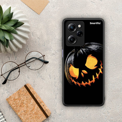 Θήκη Xiaomi Poco X5 Pro 5G Dual Halloween Scary Pumpkin από τη Smartfits με σχέδιο στο πίσω μέρος και μαύρο περίβλημα | Xiaomi Poco X5 Pro 5G Dual Halloween Scary Pumpkin Case with Colorful Back and Black Bezels