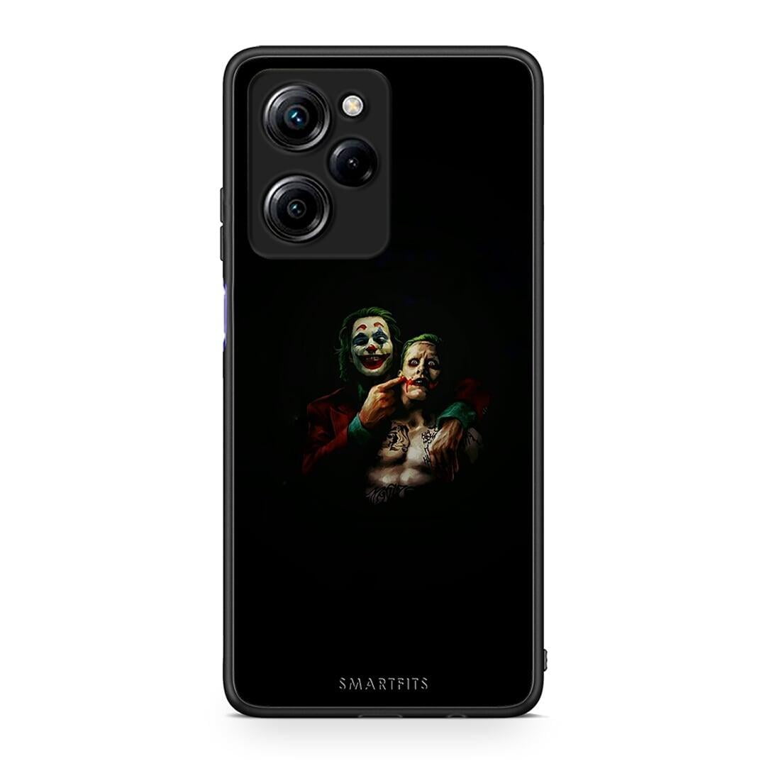 Θήκη Xiaomi Poco X5 Pro 5G Dual Hero Clown από τη Smartfits με σχέδιο στο πίσω μέρος και μαύρο περίβλημα | Xiaomi Poco X5 Pro 5G Dual Hero Clown Case with Colorful Back and Black Bezels