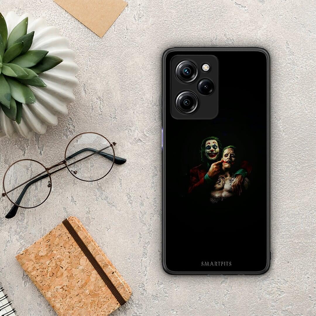 Θήκη Xiaomi Poco X5 Pro 5G Dual Hero Clown από τη Smartfits με σχέδιο στο πίσω μέρος και μαύρο περίβλημα | Xiaomi Poco X5 Pro 5G Dual Hero Clown Case with Colorful Back and Black Bezels