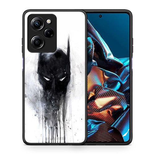Θήκη Xiaomi Poco X5 Pro 5G Dual Hero Paint Bat από τη Smartfits με σχέδιο στο πίσω μέρος και μαύρο περίβλημα | Xiaomi Poco X5 Pro 5G Dual Hero Paint Bat Case with Colorful Back and Black Bezels