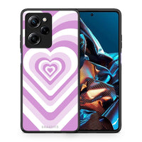 Thumbnail for Θήκη Xiaomi Poco X5 Pro 5G Dual Lilac Hearts από τη Smartfits με σχέδιο στο πίσω μέρος και μαύρο περίβλημα | Xiaomi Poco X5 Pro 5G Dual Lilac Hearts Case with Colorful Back and Black Bezels