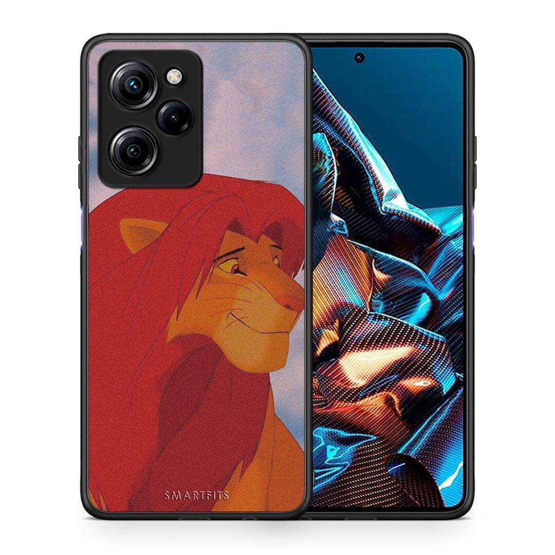 Θήκη Xiaomi Poco X5 Pro 5G Dual Lion Love 1 από τη Smartfits με σχέδιο στο πίσω μέρος και μαύρο περίβλημα | Xiaomi Poco X5 Pro 5G Dual Lion Love 1 Case with Colorful Back and Black Bezels