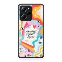 Thumbnail for Θήκη Xiaomi Poco X5 Pro 5G Dual Manifest Your Vision από τη Smartfits με σχέδιο στο πίσω μέρος και μαύρο περίβλημα | Xiaomi Poco X5 Pro 5G Dual Manifest Your Vision Case with Colorful Back and Black Bezels