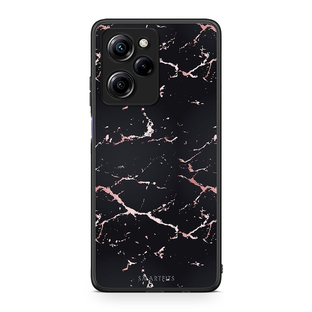 Θήκη Xiaomi Poco X5 Pro 5G Dual Marble Black Rosegold από τη Smartfits με σχέδιο στο πίσω μέρος και μαύρο περίβλημα | Xiaomi Poco X5 Pro 5G Dual Marble Black Rosegold Case with Colorful Back and Black Bezels