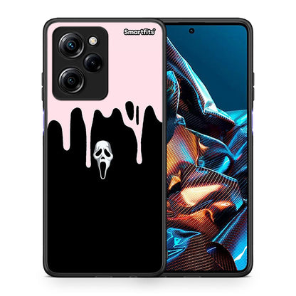 Θήκη Xiaomi Poco X5 Pro 5G Dual Melting Halloween Mask από τη Smartfits με σχέδιο στο πίσω μέρος και μαύρο περίβλημα | Xiaomi Poco X5 Pro 5G Dual Melting Halloween Mask Case with Colorful Back and Black Bezels
