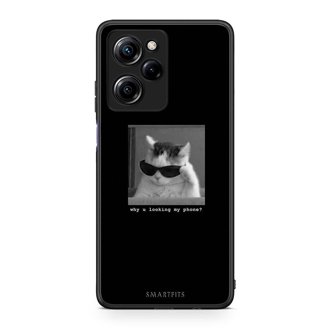 Θήκη Xiaomi Poco X5 Pro 5G Dual Meme Cat από τη Smartfits με σχέδιο στο πίσω μέρος και μαύρο περίβλημα | Xiaomi Poco X5 Pro 5G Dual Meme Cat Case with Colorful Back and Black Bezels