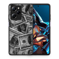 Thumbnail for Θήκη Xiaomi Poco X5 Pro 5G Dual Money Dollars από τη Smartfits με σχέδιο στο πίσω μέρος και μαύρο περίβλημα | Xiaomi Poco X5 Pro 5G Dual Money Dollars Case with Colorful Back and Black Bezels