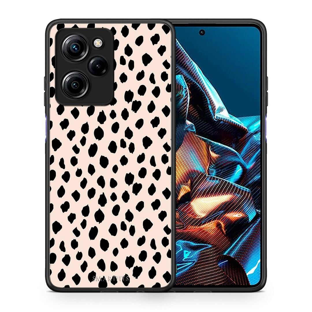 Θήκη Xiaomi Poco X5 Pro 5G Dual New Polka Dots από τη Smartfits με σχέδιο στο πίσω μέρος και μαύρο περίβλημα | Xiaomi Poco X5 Pro 5G Dual New Polka Dots Case with Colorful Back and Black Bezels