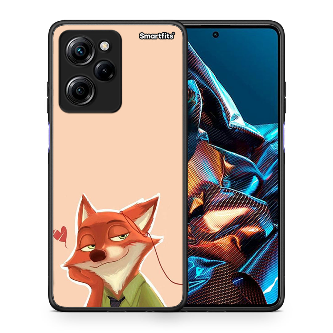Θήκη Xiaomi Poco X5 Pro 5G Dual Nick Wilde And Judy Hopps Love 1 από τη Smartfits με σχέδιο στο πίσω μέρος και μαύρο περίβλημα | Xiaomi Poco X5 Pro 5G Dual Nick Wilde And Judy Hopps Love 1 Case with Colorful Back and Black Bezels