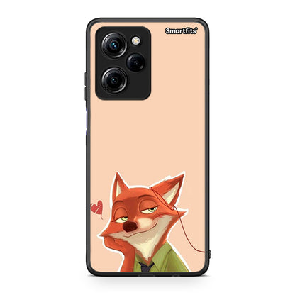 Θήκη Xiaomi Poco X5 Pro 5G Dual Nick Wilde And Judy Hopps Love 1 από τη Smartfits με σχέδιο στο πίσω μέρος και μαύρο περίβλημα | Xiaomi Poco X5 Pro 5G Dual Nick Wilde And Judy Hopps Love 1 Case with Colorful Back and Black Bezels