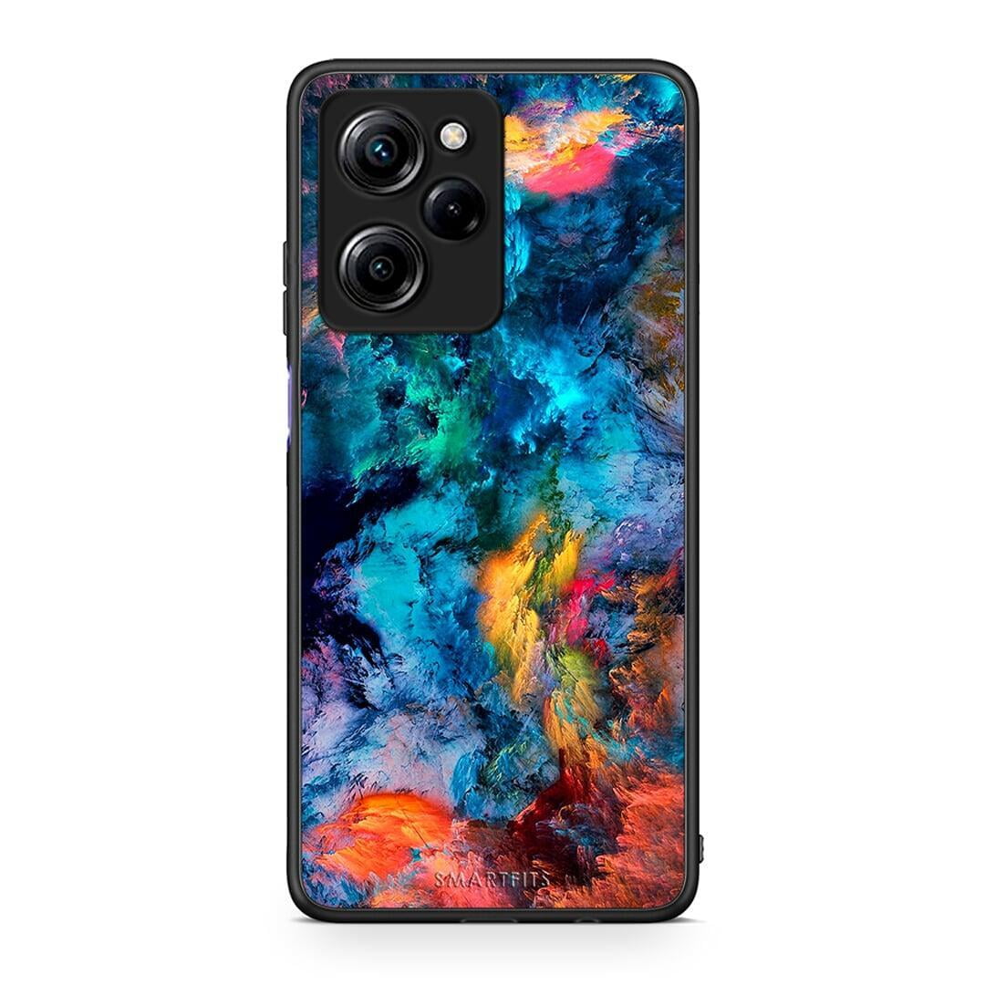 Θήκη Xiaomi Poco X5 Pro 5G Dual Paint Crayola από τη Smartfits με σχέδιο στο πίσω μέρος και μαύρο περίβλημα | Xiaomi Poco X5 Pro 5G Dual Paint Crayola Case with Colorful Back and Black Bezels