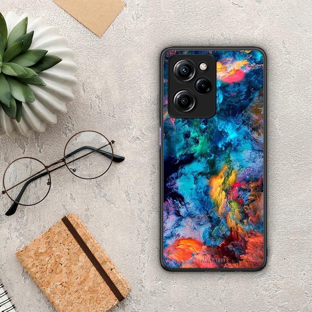 Θήκη Xiaomi Poco X5 Pro 5G Dual Paint Crayola από τη Smartfits με σχέδιο στο πίσω μέρος και μαύρο περίβλημα | Xiaomi Poco X5 Pro 5G Dual Paint Crayola Case with Colorful Back and Black Bezels