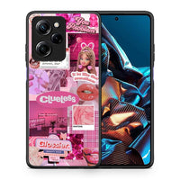 Thumbnail for Θήκη Xiaomi Poco X5 Pro 5G Dual Pink Love από τη Smartfits με σχέδιο στο πίσω μέρος και μαύρο περίβλημα | Xiaomi Poco X5 Pro 5G Dual Pink Love Case with Colorful Back and Black Bezels