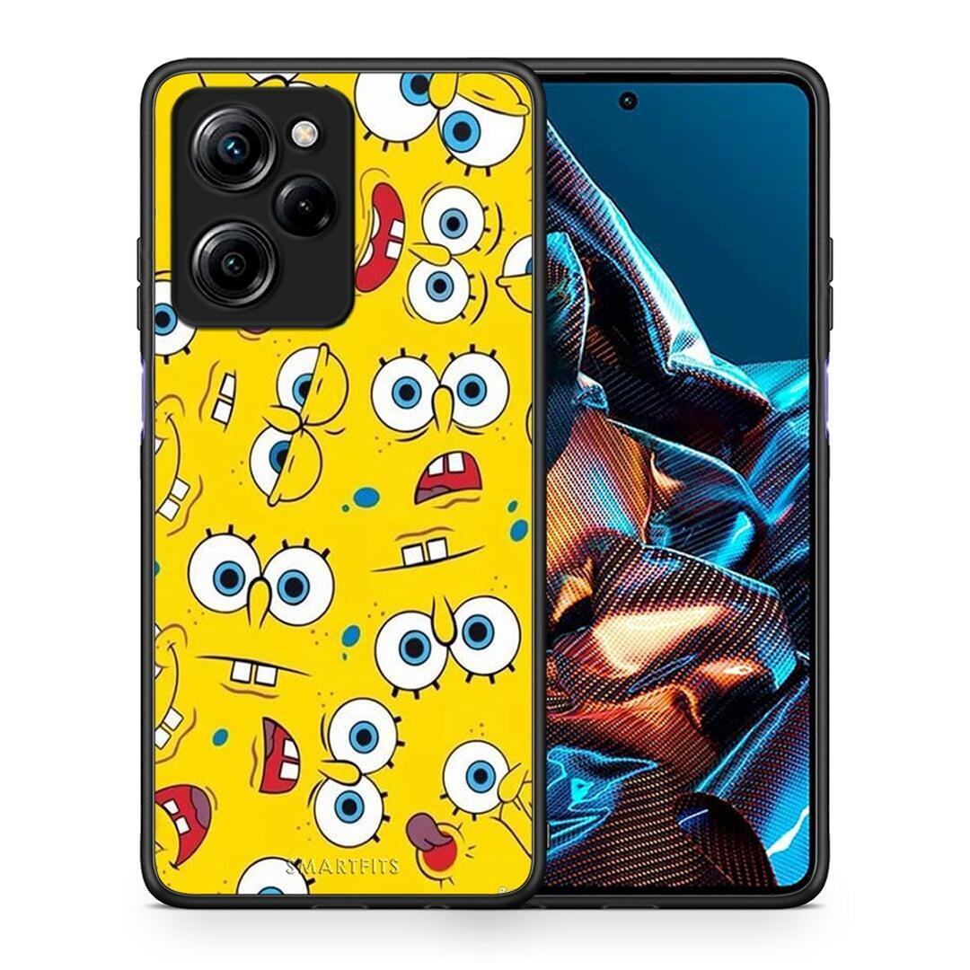 Θήκη Xiaomi Poco X5 Pro 5G Dual PopArt Sponge από τη Smartfits με σχέδιο στο πίσω μέρος και μαύρο περίβλημα | Xiaomi Poco X5 Pro 5G Dual PopArt Sponge Case with Colorful Back and Black Bezels