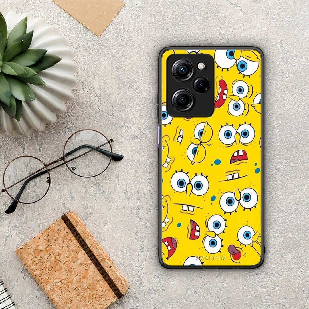 Θήκη Xiaomi Poco X5 Pro 5G Dual PopArt Sponge από τη Smartfits με σχέδιο στο πίσω μέρος και μαύρο περίβλημα | Xiaomi Poco X5 Pro 5G Dual PopArt Sponge Case with Colorful Back and Black Bezels