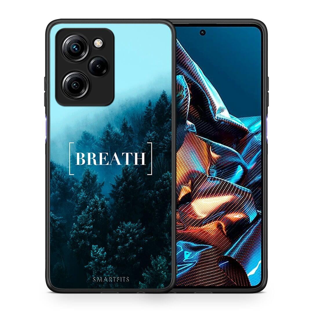 Θήκη Xiaomi Poco X5 Pro 5G Dual Quote Breath από τη Smartfits με σχέδιο στο πίσω μέρος και μαύρο περίβλημα | Xiaomi Poco X5 Pro 5G Dual Quote Breath Case with Colorful Back and Black Bezels