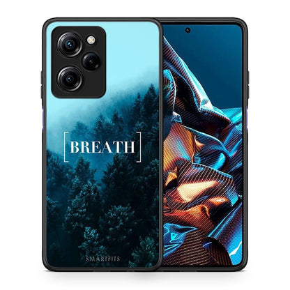 Θήκη Xiaomi Poco X5 Pro 5G Dual Quote Breath από τη Smartfits με σχέδιο στο πίσω μέρος και μαύρο περίβλημα | Xiaomi Poco X5 Pro 5G Dual Quote Breath Case with Colorful Back and Black Bezels