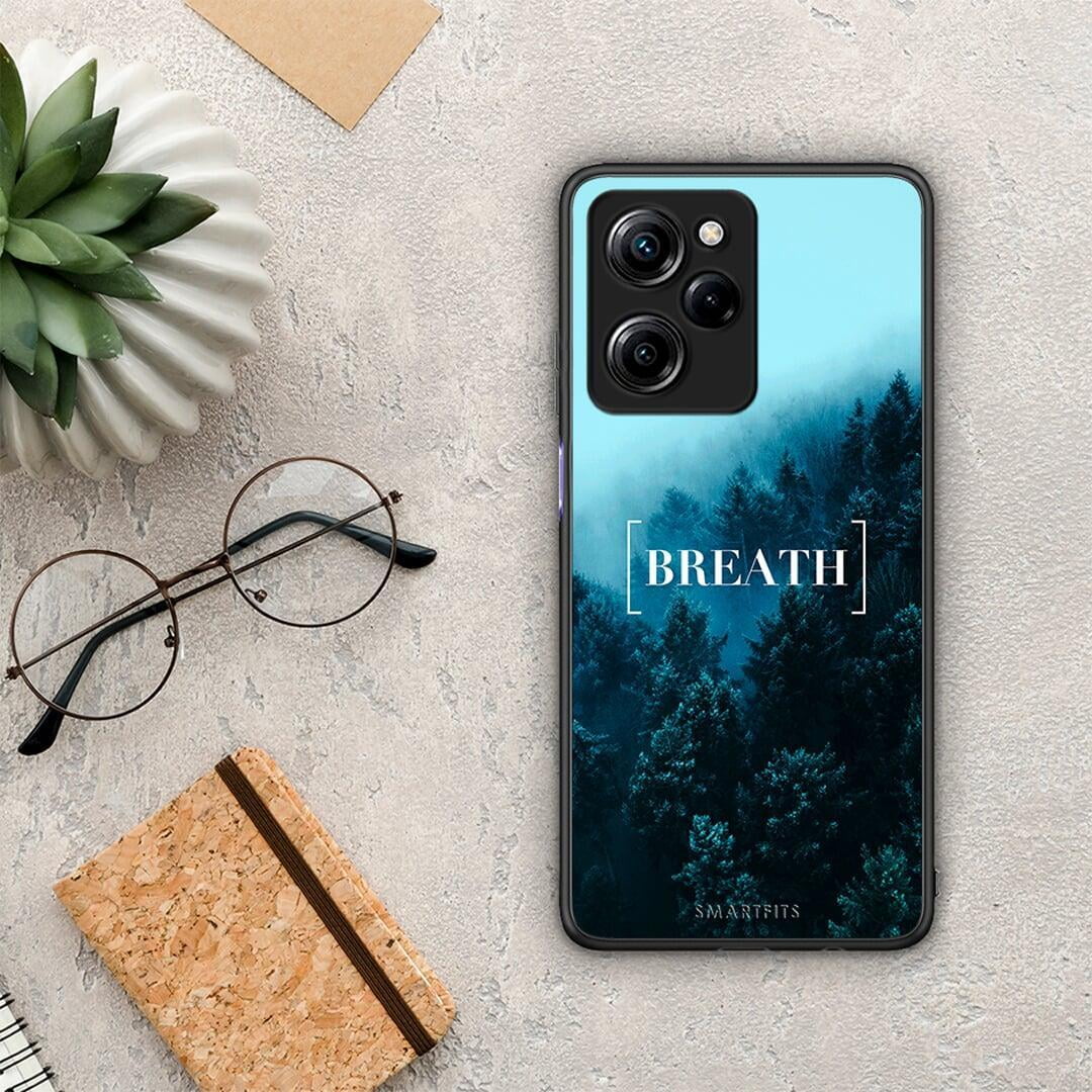 Θήκη Xiaomi Poco X5 Pro 5G Dual Quote Breath από τη Smartfits με σχέδιο στο πίσω μέρος και μαύρο περίβλημα | Xiaomi Poco X5 Pro 5G Dual Quote Breath Case with Colorful Back and Black Bezels