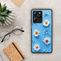 Thumbnail for Θήκη Xiaomi Poco X5 Pro 5G Dual Real Daisies από τη Smartfits με σχέδιο στο πίσω μέρος και μαύρο περίβλημα | Xiaomi Poco X5 Pro 5G Dual Real Daisies Case with Colorful Back and Black Bezels