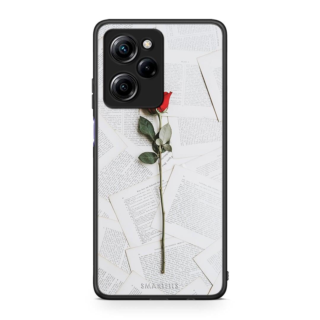 Θήκη Xiaomi Poco X5 Pro 5G Dual Red Rose από τη Smartfits με σχέδιο στο πίσω μέρος και μαύρο περίβλημα | Xiaomi Poco X5 Pro 5G Dual Red Rose Case with Colorful Back and Black Bezels
